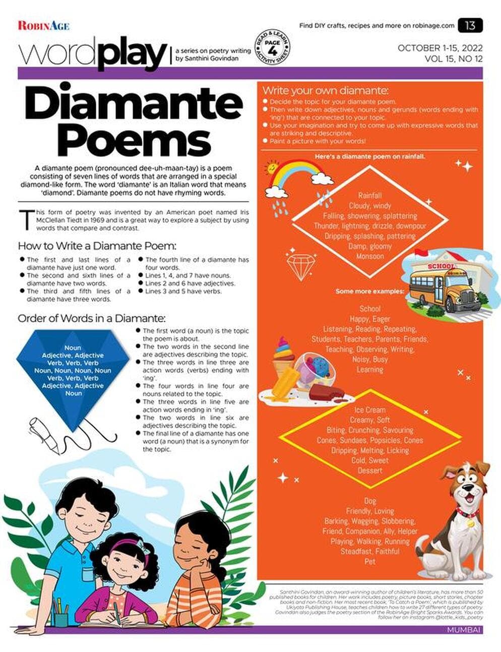 Diamante Poems