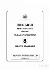 Pearls of Literature,' English (First Language) English Reader for Standard 8