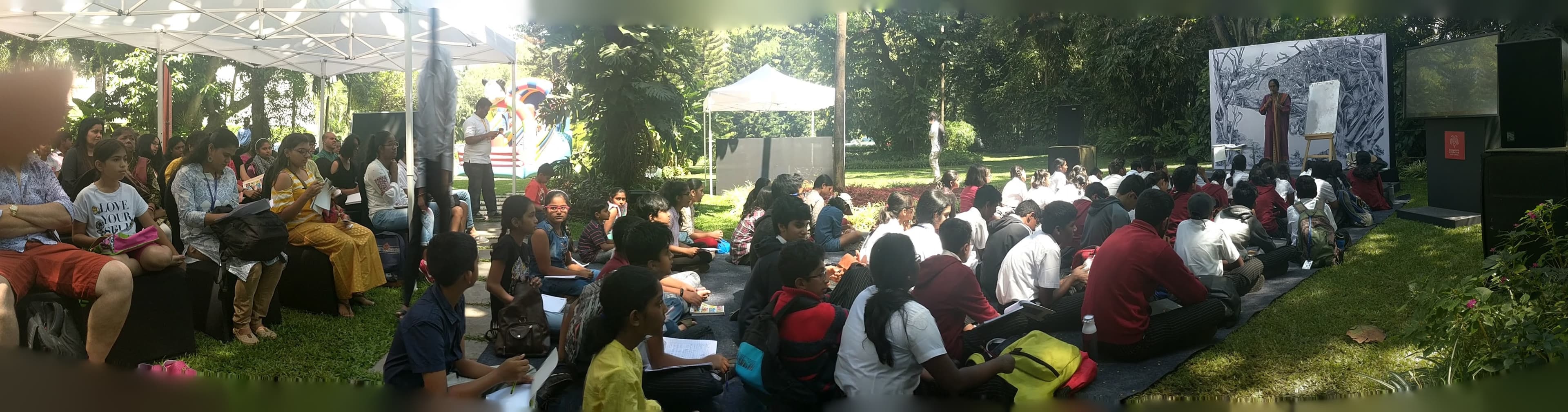 Santhini Govindan conducting a workshop